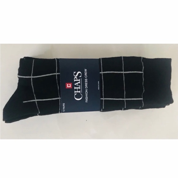 New Chaps Fashion Dress Crew Socks 5 Pairs size 9-11 - Picture 12 of 16